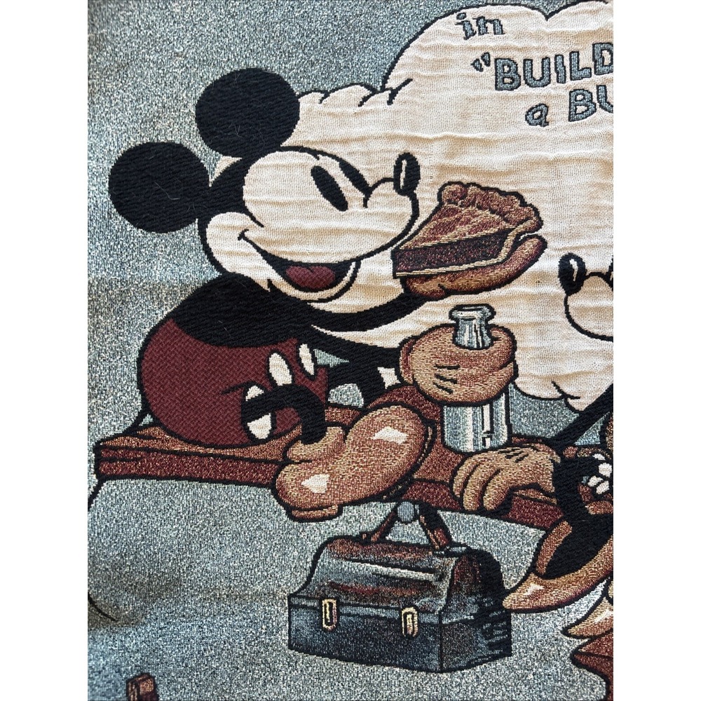 Disney mickey mouse Tapestry Wall Hanging Riddle Home Building A Building‎ Lunch - Picture 4 of 12